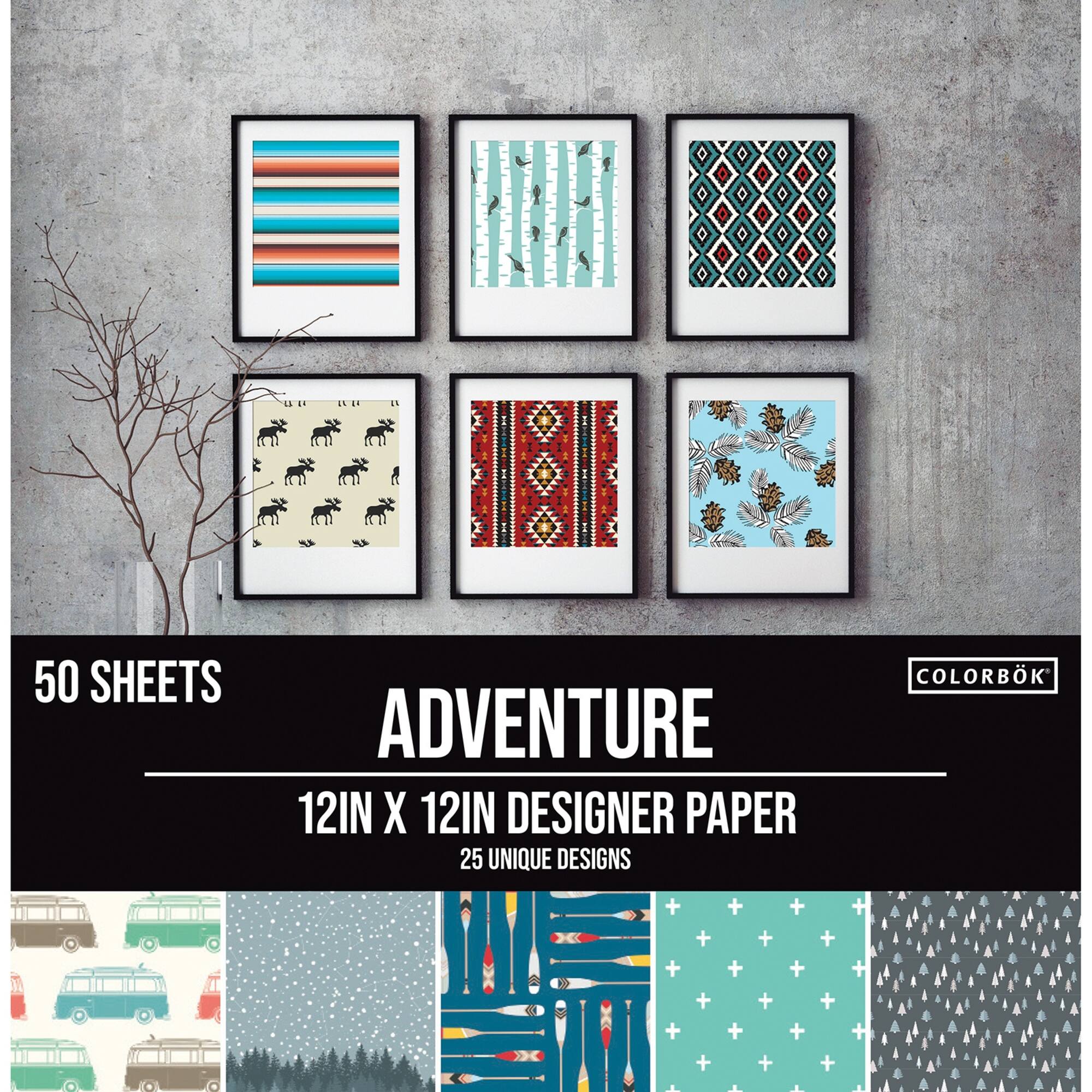 Colorbok® 68lb. Adventure Designer Paper, 50 Sheets